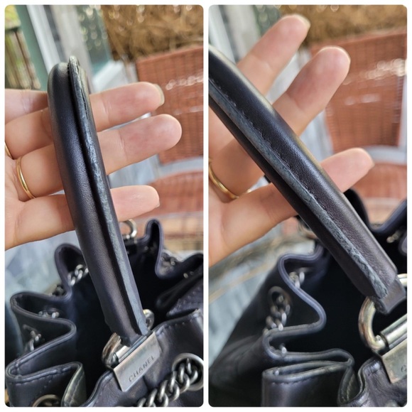 ❌SOLD❌SUPER CUTE!Chanel Bag Black Backpack Quilted Calfskin/Can use as a HandBag - Picture 12 of 16